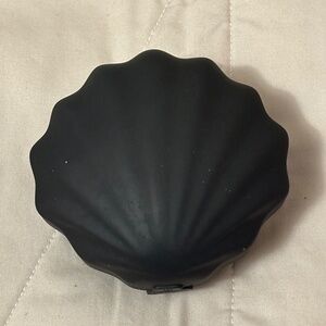 Black sea shell with suction cup, Bluetooth waterproof speaker.